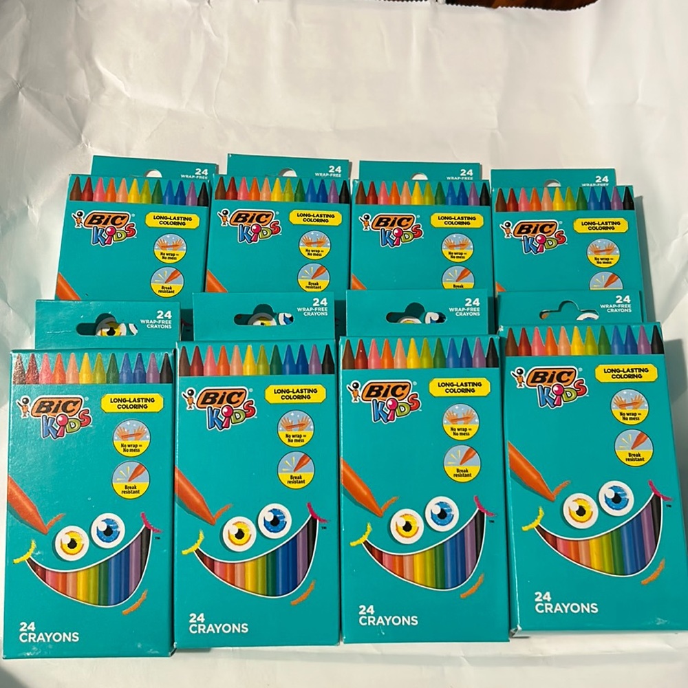 8 pack - BIC Coloring Crayons pack of 24
